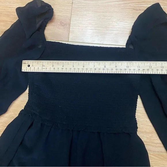 Aritzia Wilfred Tempest Black Long Sleeve Mini Dress - Picture 9 of 11